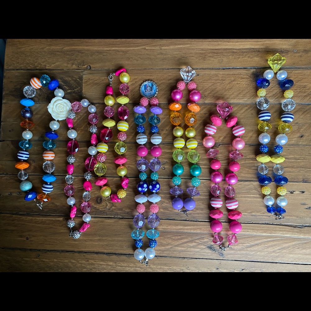 Chunky “gum ball” necklaces 16pc